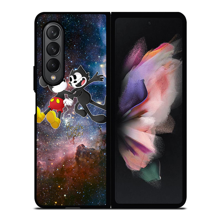 MICKEY MOUSE AND FELIX THE CAT Samsung Galaxy Z Fold 3 Case Cover