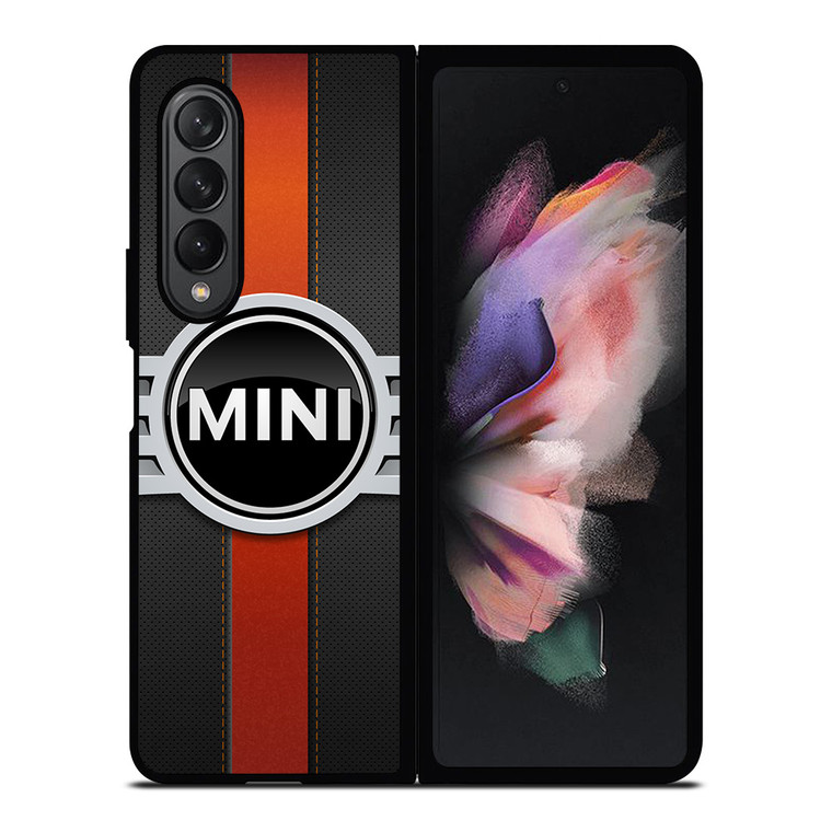 MINI COPER LOGO BLACK RED STRIPES Samsung Galaxy Z Fold 3 Case Cover