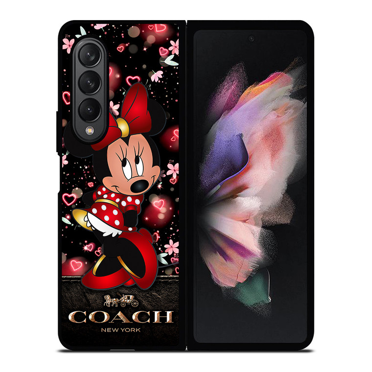 MINNIE MOUSE COACH FLOWERS Samsung Galaxy Z Fold 3 Case Cover