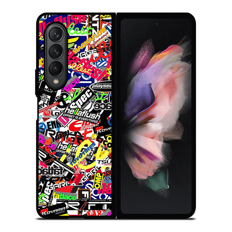 MOTOCROSS MX STICKER BOMB Samsung Galaxy Z Fold 3 Case Cover