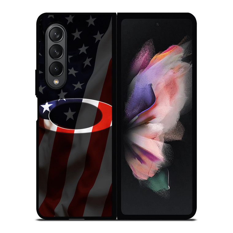 OAKLEY AMERICAN FLAG LOGO EMBOSS Samsung Galaxy Z Fold 3 Case Cover