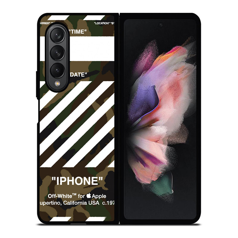 OFF WHITE CAMO BACKGROUND Samsung Galaxy Z Fold 3 Case Cover
