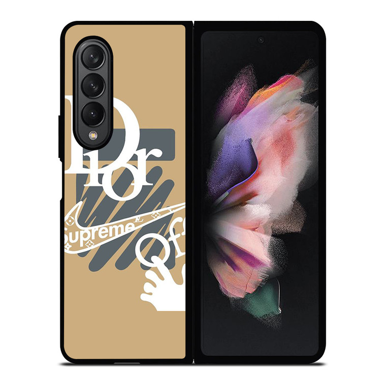 OFF WHITE DIOR SUPREME LOGO Samsung Galaxy Z Fold 3 Case Cover