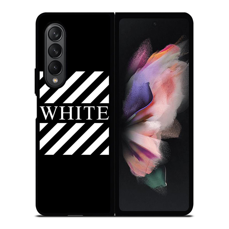 OFF WHITE LOGO CENTER STRIPE Samsung Galaxy Z Fold 3 Case Cover