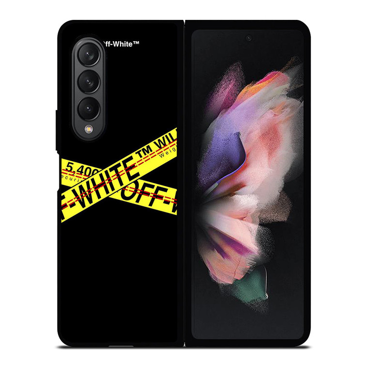 OFF WHITE LOGO STRIP Samsung Galaxy Z Fold 3 Case Cover
