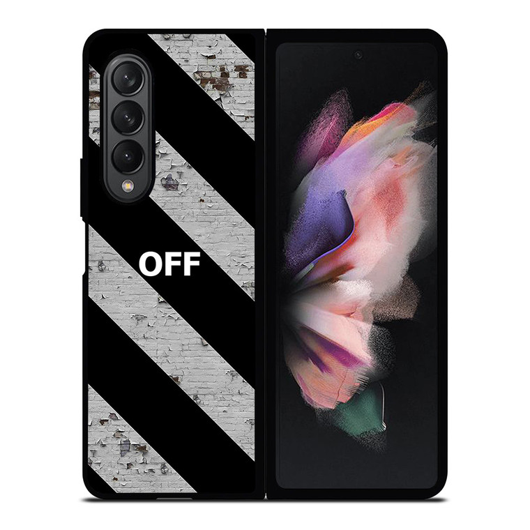OFF WHITE LOGO STRIPE Samsung Galaxy Z Fold 3 Case Cover
