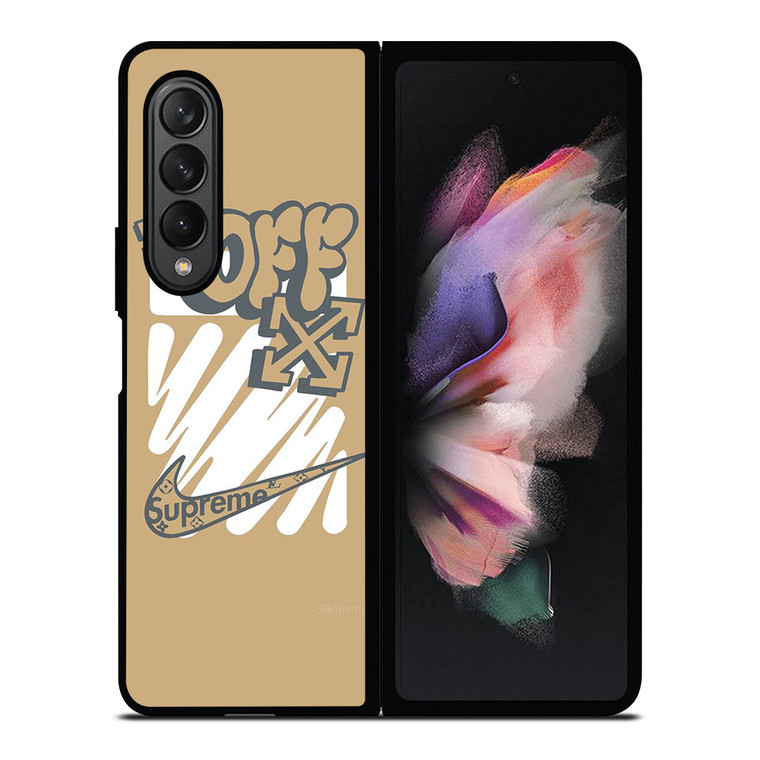OFF WHITE NIKE SUPREME LOGO Samsung Galaxy Z Fold 3 Case Cover