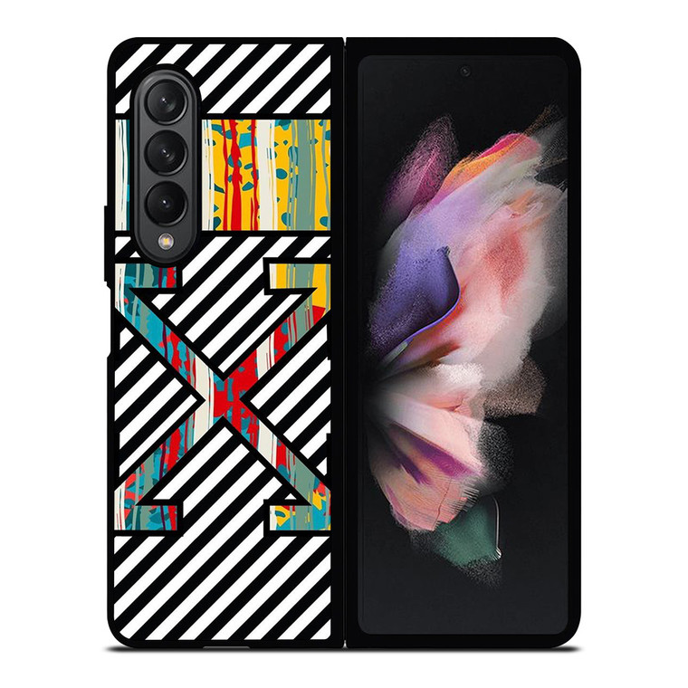 OFF WHITE STRIPES Samsung Galaxy Z Fold 3 Case Cover OFF WHITE STRIPES Samsung Galaxy Z Fold 3 Case Cover