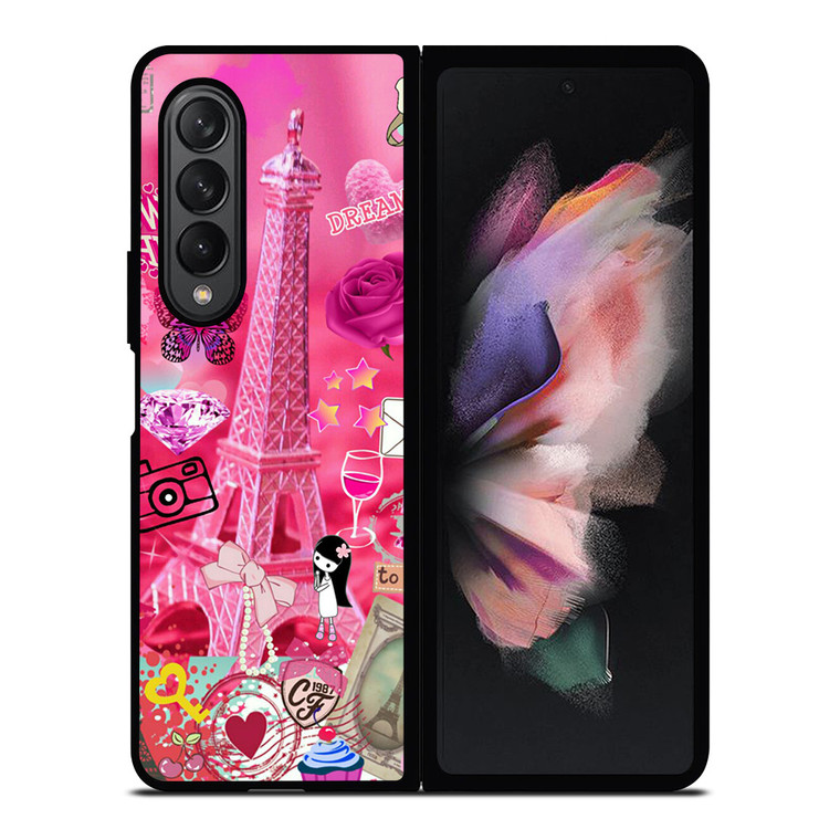 PINK PARIS CUTE Samsung Galaxy Z Fold 3 Case Cover