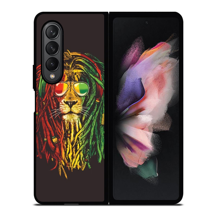 RASTA LION REGGAE BOB MARLEY Samsung Galaxy Z Fold 3 Case Cover