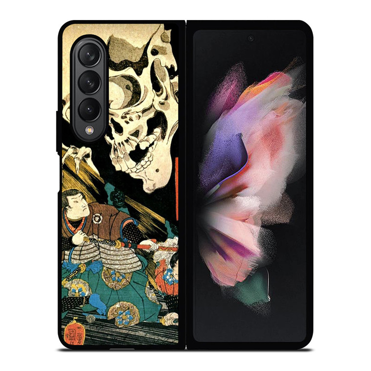 SKULL JAPANESE ART STYLE Samsung Galaxy Z Fold 3 Case Cover