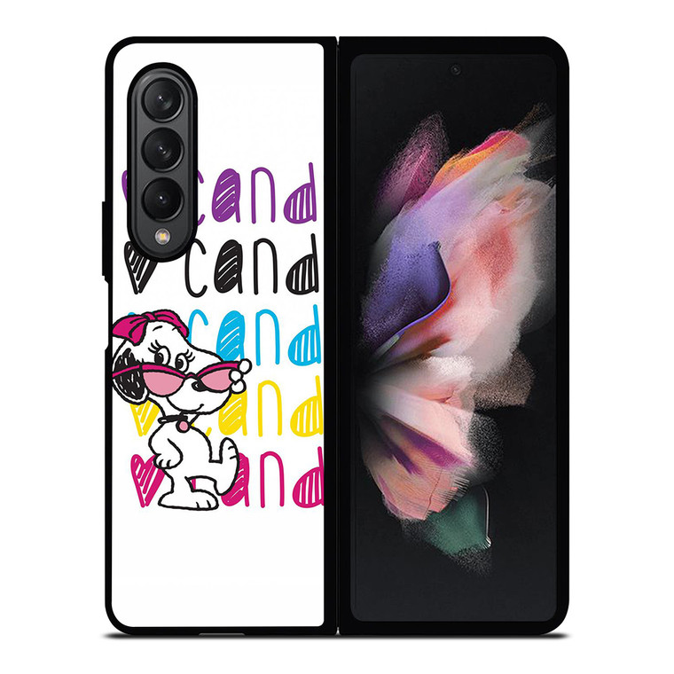 SNOOPY I LOVE CANDY Samsung Galaxy Z Fold 3 Case Cover