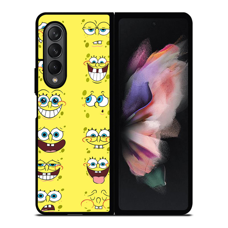 SPONGE BOB MOOD FACE Samsung Galaxy Z Fold 3 Case Cover