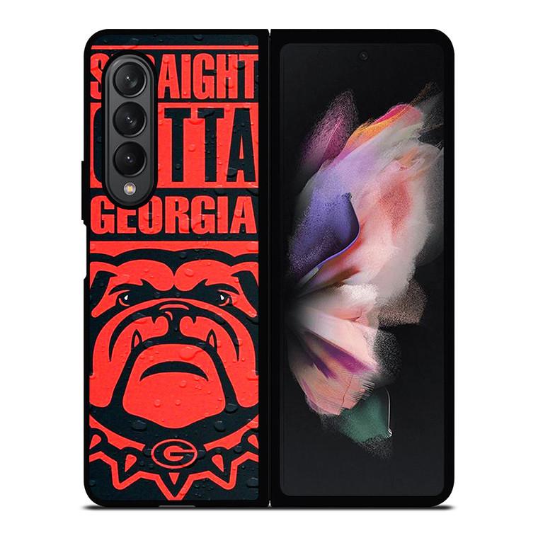 STRAIGHT OUTTA GEORGIA BULLDOGS DAWGS Samsung Galaxy Z Fold 3 Case Cover