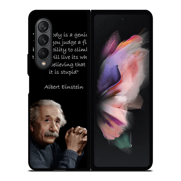 THE GENIUS ALBERT EINSTEIN QUOTE Samsung Galaxy Z Fold 3 Case Cover