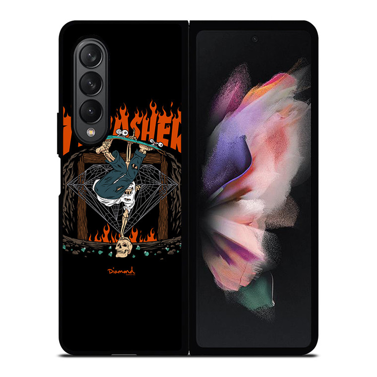 THRASHER DIAMOND SUPPLY CO Samsung Galaxy Z Fold 3 Case Cover