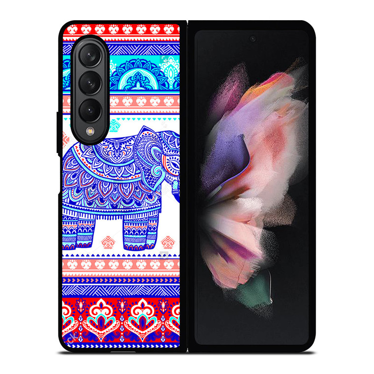 TRIBAL ORNAMENTSTOCK VECTOR ELEPANT Samsung Galaxy Z Fold 3 Case Cover