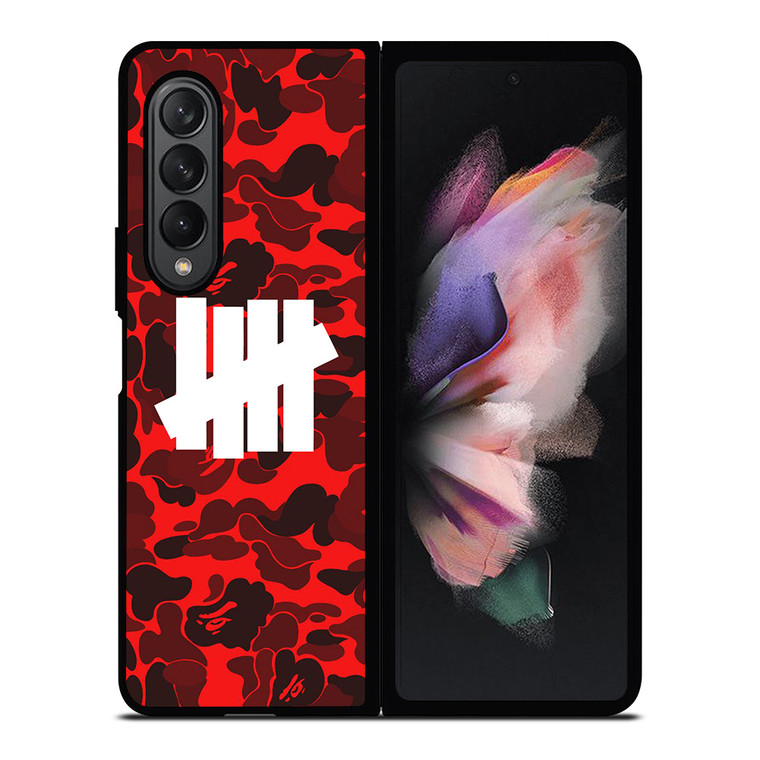 UNDEFEATED BAPE CAMO RED Samsung Galaxy Z Fold 3 Case Cover