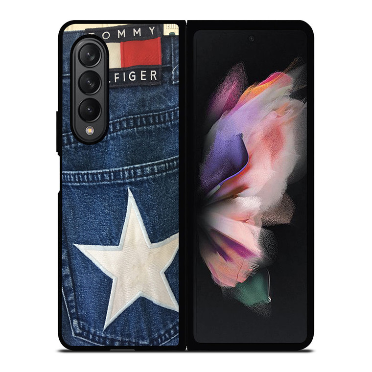 VINTAGE 90s TOMMY HILFIGER DENIM Samsung Galaxy Z Fold 3 Case Cover