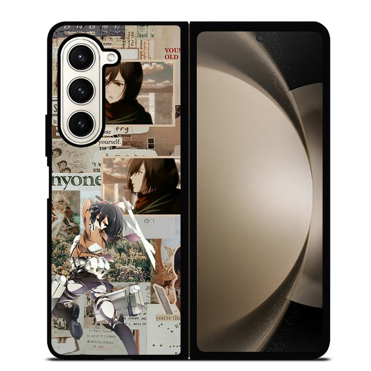 ATTACK ON TITAN MANGA ANIME MIKASA Samsung Galaxy Z Fold 5 Case Cover