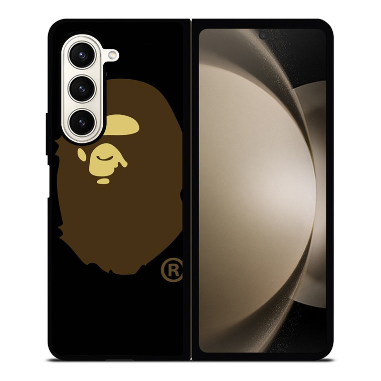 BAPE LOGO BROWN Samsung Galaxy Z Fold 5 Case Cover BAPE LOGO BROWN Samsung Galaxy Z Fold 5 Case Cover