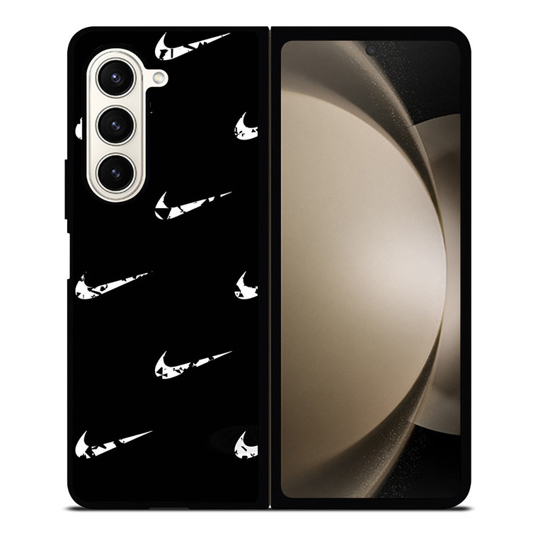 BLACK NIKE LOGO PATTERN Samsung Galaxy Z Fold 5 Case Cover