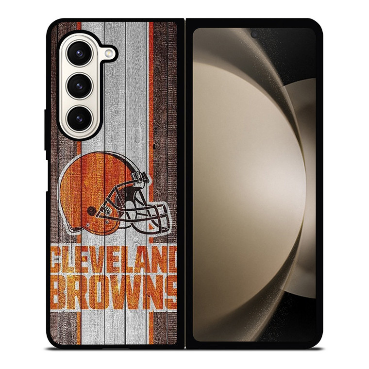 CLEVELAND BROWN WOODEN ICON Samsung Galaxy Z Fold 5 Case Cover