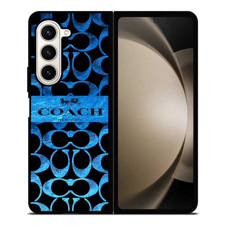 COACH NEW YORK BLUE 2 Samsung Galaxy Z Fold 5 Case Cover