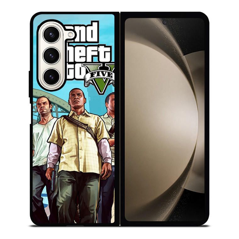 GRAND THEFT AUTO FIVE GTA GAME CHARACTER Samsung Galaxy Z Fold 5 Case Cover