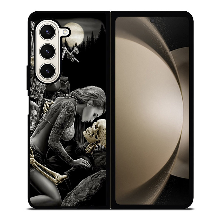 HARLEY DAVIDSON RIDER SKULL Samsung Galaxy Z Fold 5 Case Cover