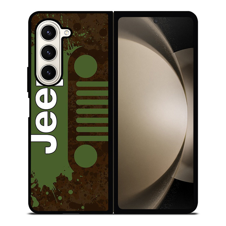 JEEP WRANGLER LOGO GREEN Samsung Galaxy Z Fold 5 Case Cover