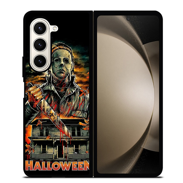 MICHAEL MYERS FACE HALLOWEEN HORROR CARTOON Samsung Galaxy Z Fold 5 Case Cover