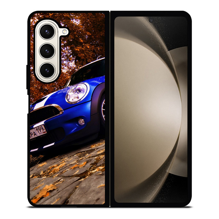 MINI COOPER BLUE Samsung Galaxy Z Fold 5 Case Cover
