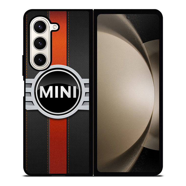 MINI COPER LOGO BLACK RED STRIPES Samsung Galaxy Z Fold 5 Case Cover