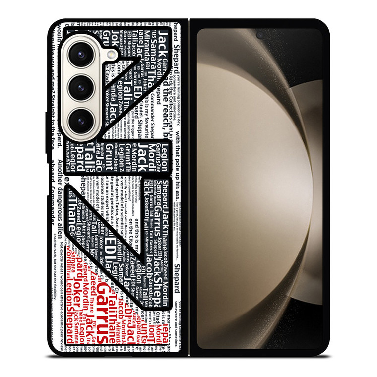 N7 MASS EFFECT LOGO TYPOGRAPHY Samsung Galaxy Z Fold 5 Case Cover