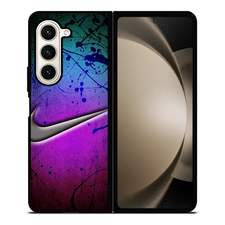NIKE LOGO GREEN VIOLET Samsung Galaxy Z Fold 5 Case Cover