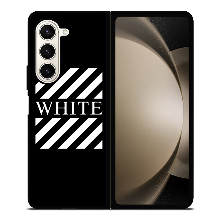OFF WHITE LOGO CENTER STRIPE Samsung Galaxy Z Fold 5 Case Cover