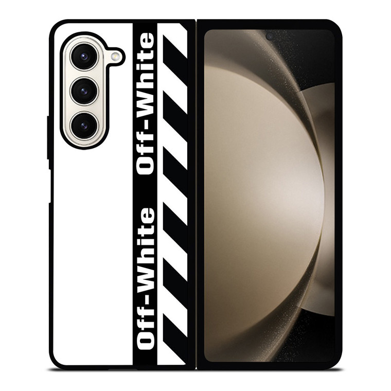 OFF WHITE LOGO VERTICAL Samsung Galaxy Z Fold 5 Case Cover