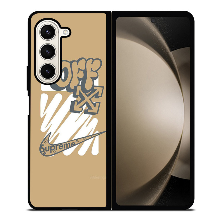 OFF WHITE NIKE SUPREME LOGO Samsung Galaxy Z Fold 5 Case Cover