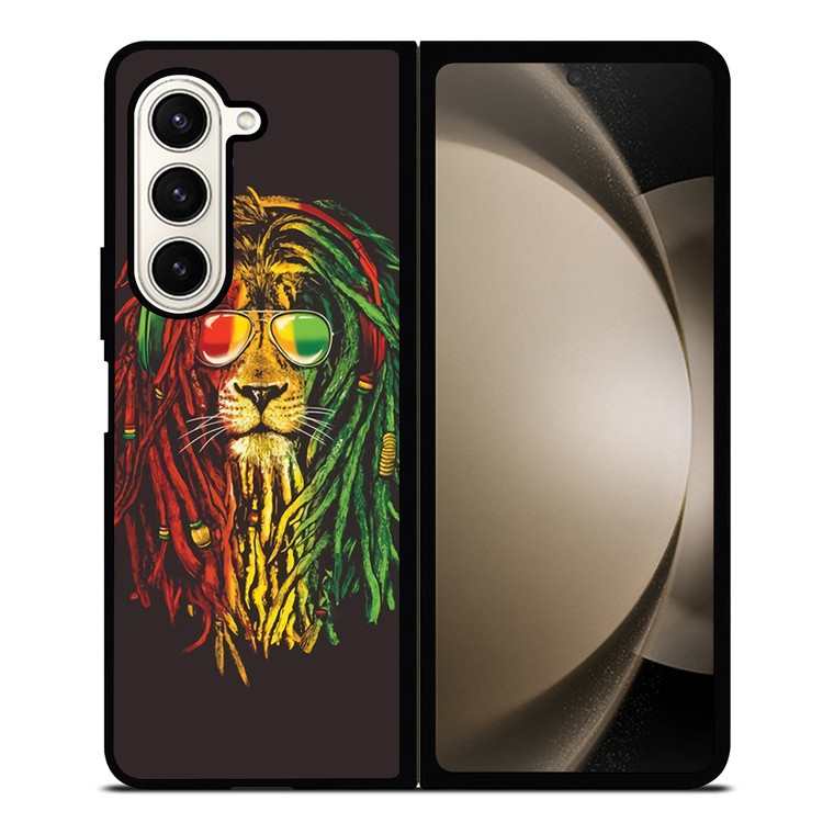 RASTA LION REGGAE BOB MARLEY Samsung Galaxy Z Fold 5 Case Cover