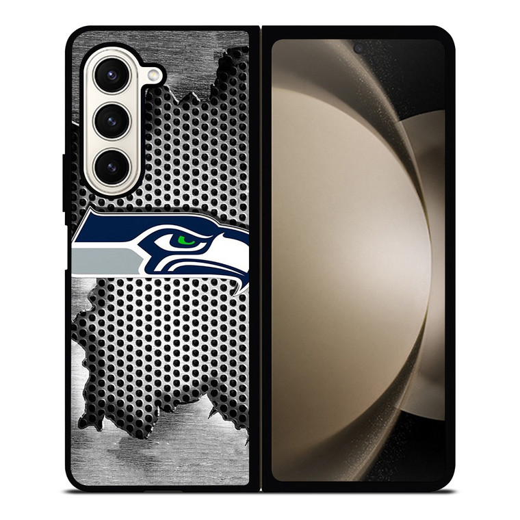 SEATTLE SEAHAWKS METAL LOGO Samsung Galaxy Z Fold 5 Case Cover