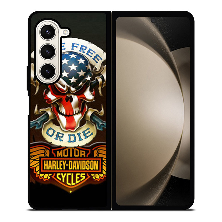 SKULL AND WINGS HARLEY DAVIDSON Samsung Galaxy Z Fold 5 Case Cover