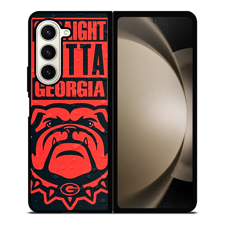 STRAIGHT OUTTA GEORGIA BULLDOGS DAWGS Samsung Galaxy Z Fold 5 Case Cover