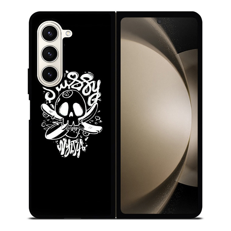 STUSSY SKULL LOGO ARTWORK Samsung Galaxy Z Fold 5 Case Cover