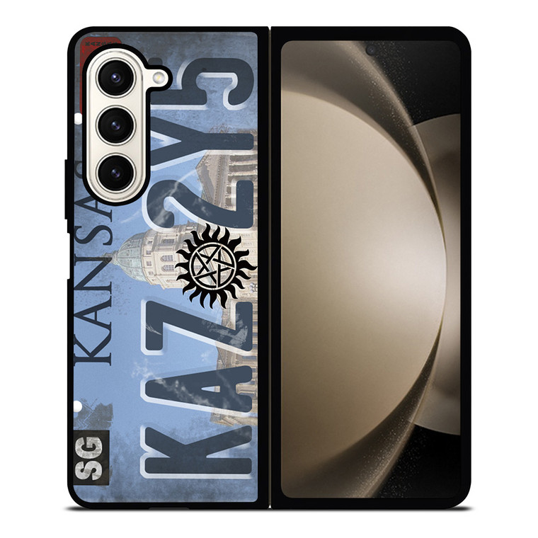 SUPERNATURAL LICENSE PLATE CUSTOM Samsung Galaxy Z Fold 5 Case Cover