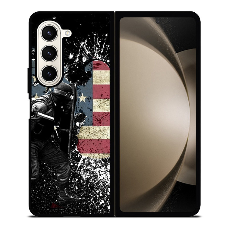 SWAT EAGLE AMERICAN FLAG Samsung Galaxy Z Fold 5 Case Cover