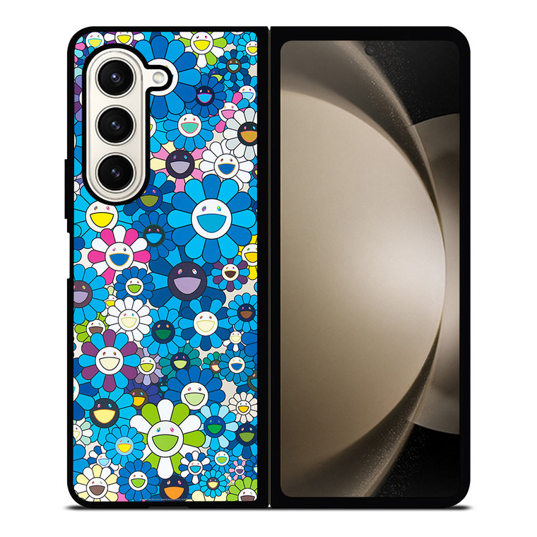 TAKASHI MURAKAMI BLUE FLOWERS Samsung Galaxy Z Fold 5 Case Cover