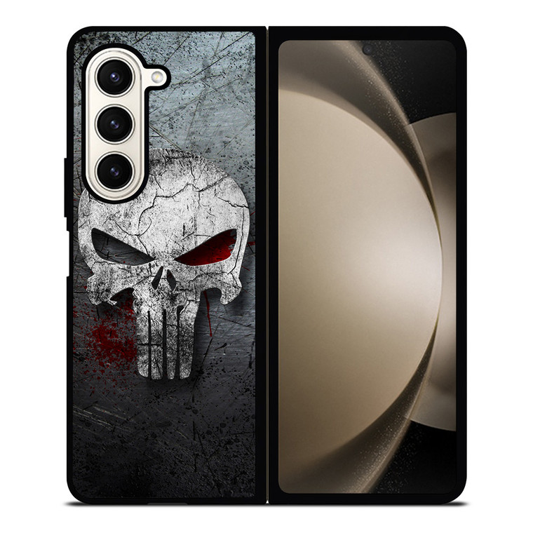 THE PUNISHER SKULL METAL Samsung Galaxy Z Fold 5 Case Cover