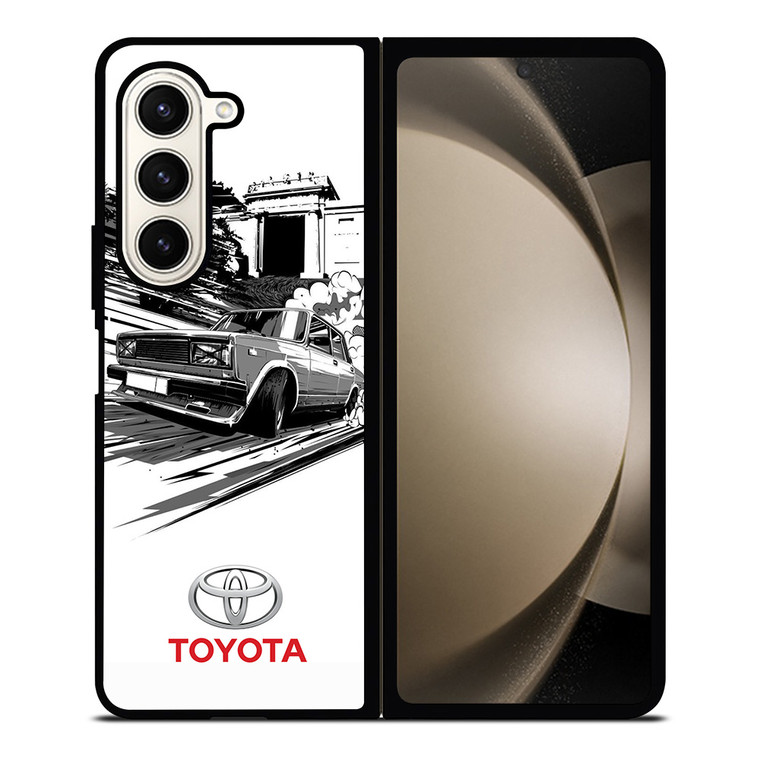 TOYOTA CAR CLASSIC SKETCH Samsung Galaxy Z Fold 5 Case Cover