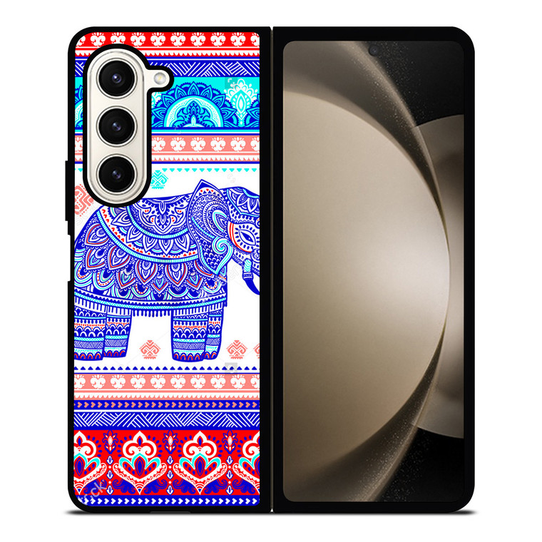 TRIBAL ORNAMENTSTOCK VECTOR ELEPANT Samsung Galaxy Z Fold 5 Case Cover